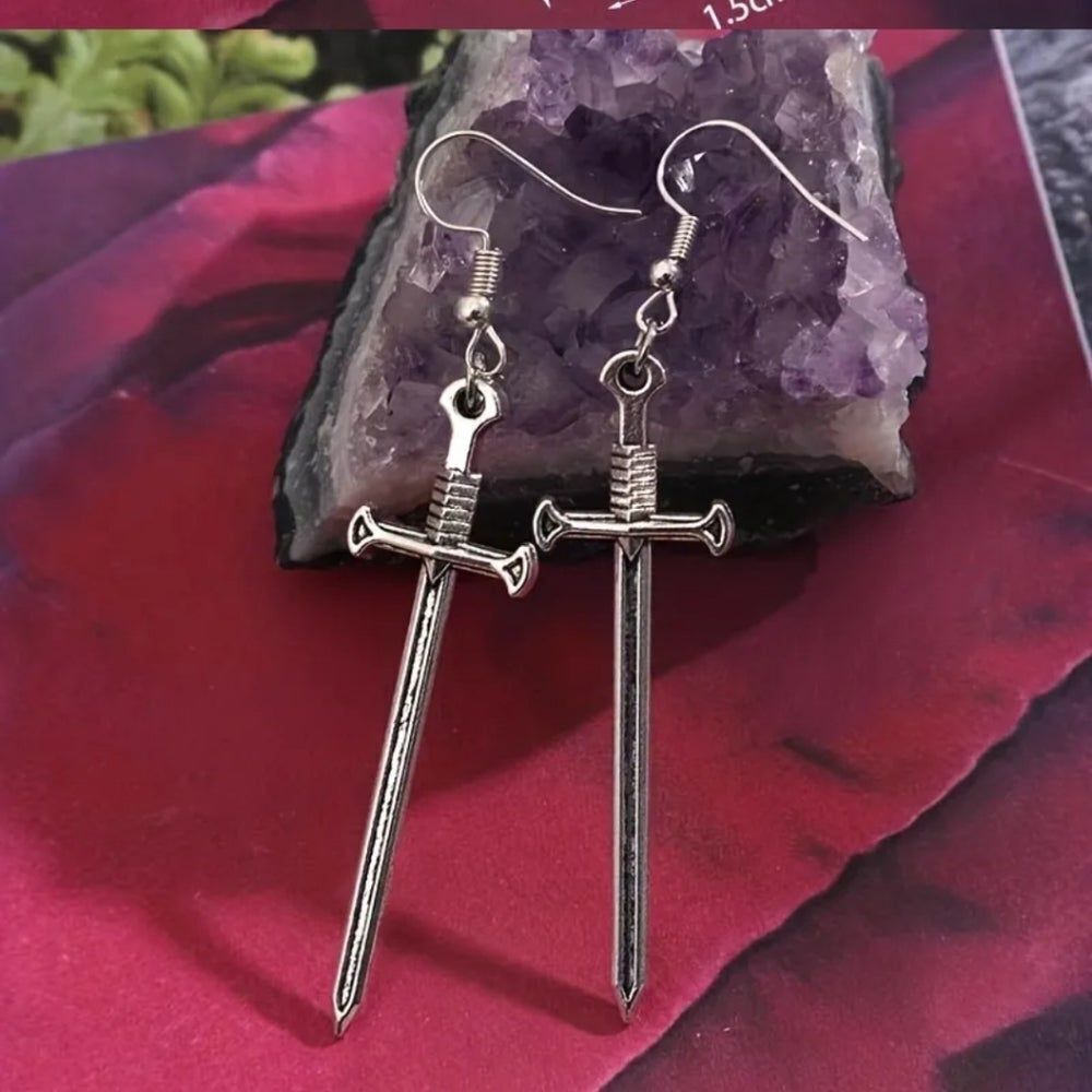 Knight Sword earrings dagger jewelry
